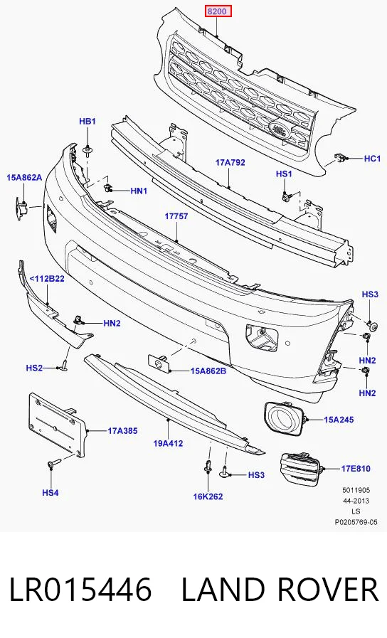 Grelha do radiador para Land Rover Discovery IV L319