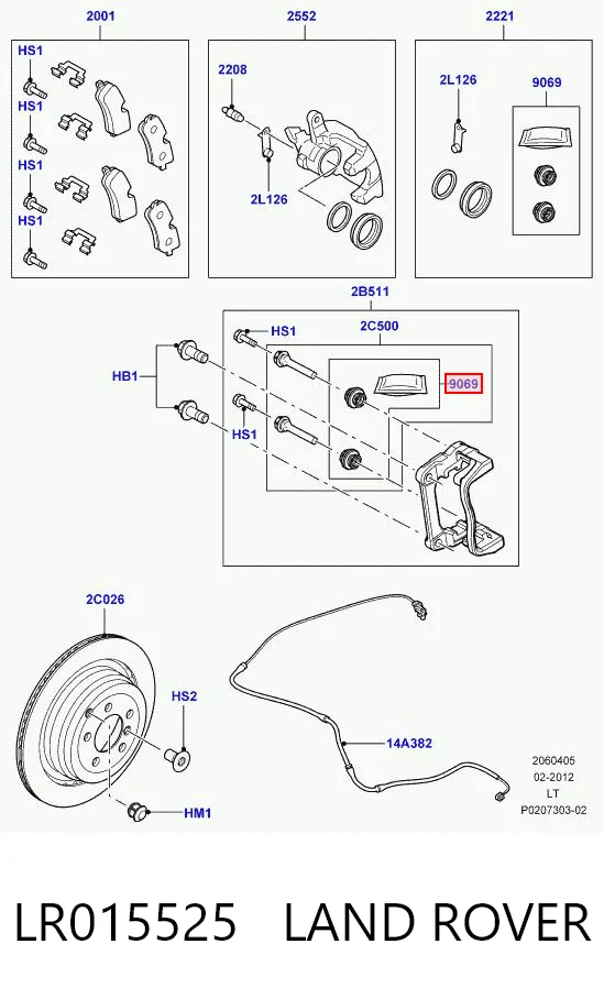 Kit de reparação de suporte do freio traseiro para Volkswagen Passat 3G2, CB2