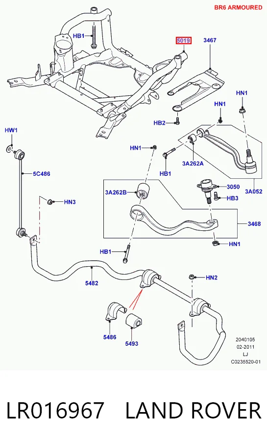 Viga de suspensão dianteira (plataforma veicular) Land Rover Range Rover III L322 ao melhor preço