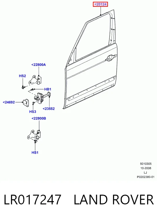 Porta dianteira esquerda para Land Rover Range Rover III L322
