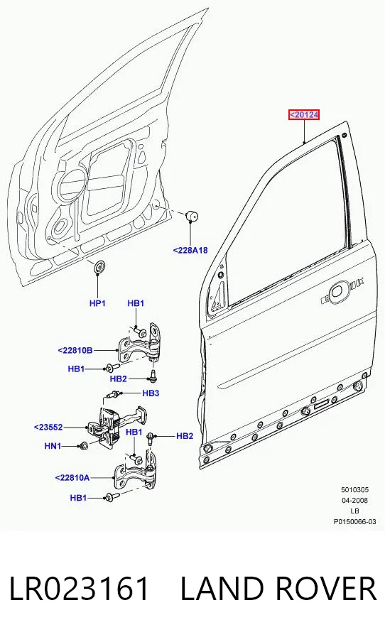 Porta dianteira esquerda para Land Rover Freelander II L359