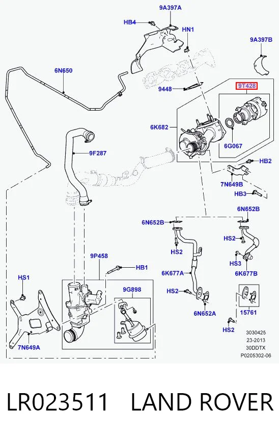 Válvula (atuador) de controlo de turbina para Land Rover Range Rover SPORT II L494