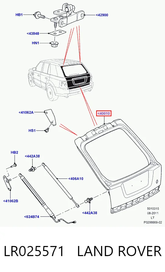 Porta traseira (3ª/5ª porta-malas (tampa de alcapão) para Land Rover Range Rover SPORT I L320
