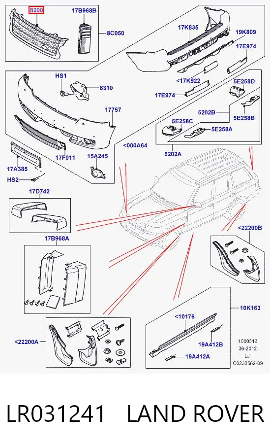 Grelha do radiador para Land Rover Range Rover III L322