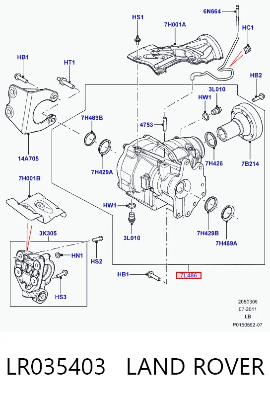 Caixa de transferência Land Rover Freelander II L359
