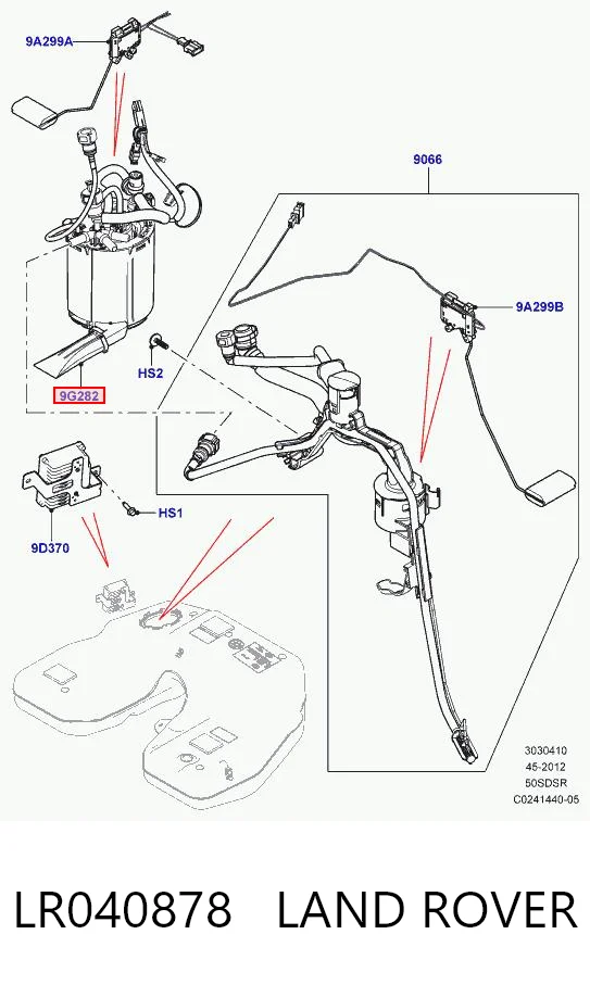 Módulo de bomba de combustível com sensor do nível de combustível para Land Rover Range Rover SPORT II L494