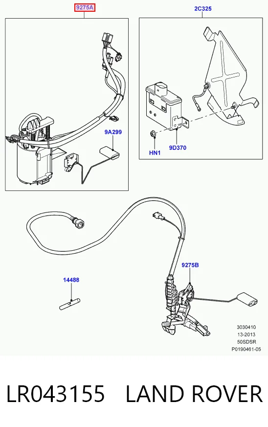 Módulo de bomba de combustível com sensor do nível de combustível para Land Rover Range Rover III L322