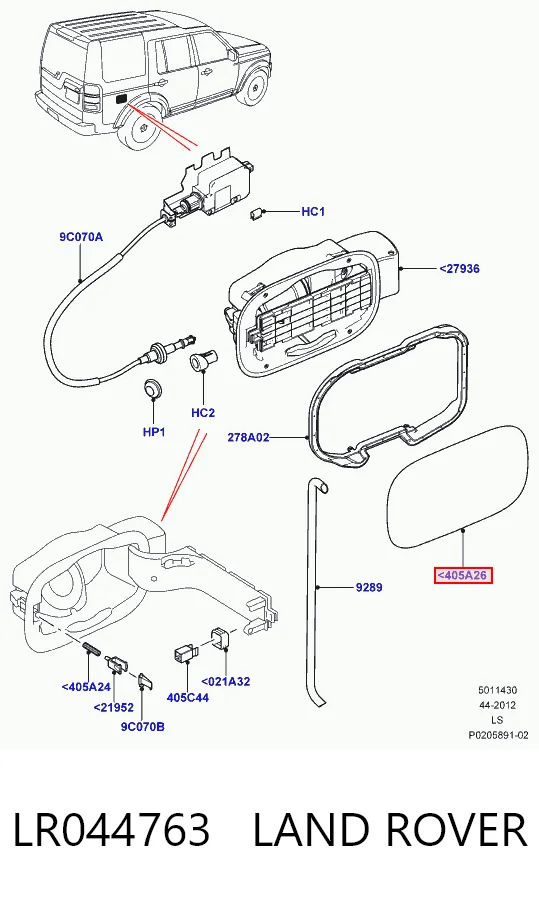  Alcapão do tanque de combustível Land Rover Range Rover SPORT I SUV (L320) (2005 - 2013) SPORT I