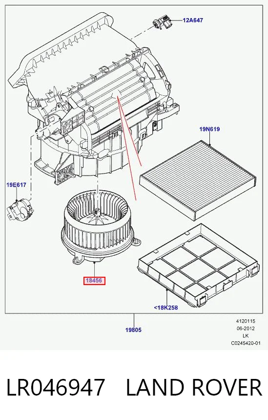 Motor de ventilador de forno (de aquecedor de salão) Land Rover Range Rover preço, a partir de 163,43 USD