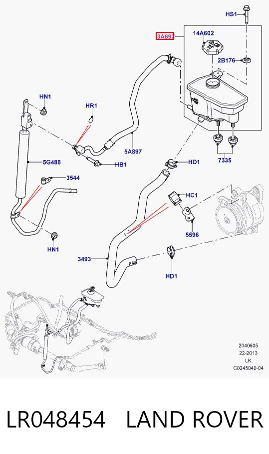 Tanque de bomba da Direção hidrâulica assistida para Land Rover Range Rover SPORT II L494