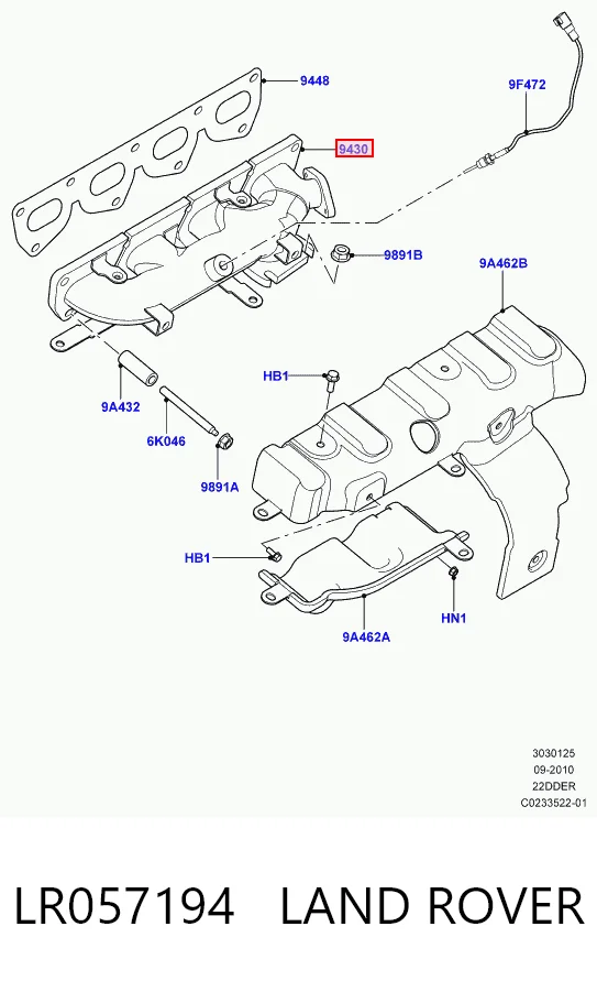 Tubo coletor de escape para Land Rover Freelander II L359