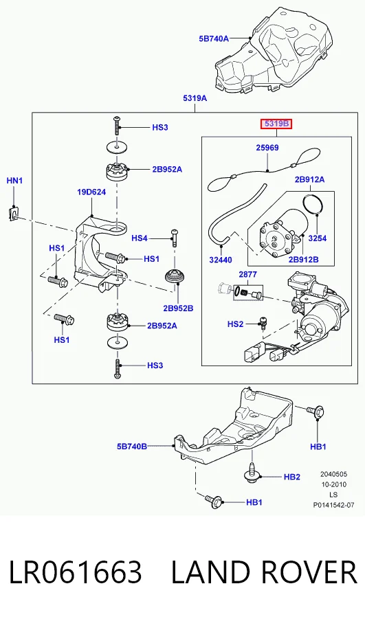 LR061663 Land Rover Compressor de bombeio pneumático (de amortecedores)