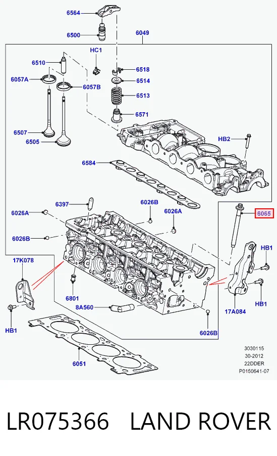 Parafuso de cabeça de motor (CBC) Peugeot Expert  VF