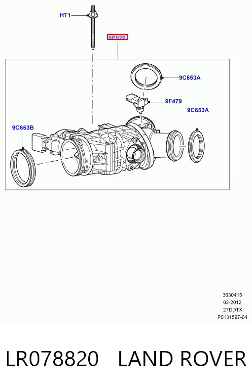Válvula de borboleta montada Land Rover Discovery III LR3