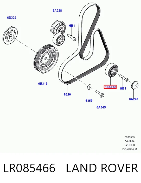 Rolo parasita da correia de transmissão para Ford Mondeo IV CA2