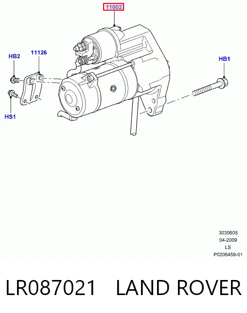Motor de arranco para Land Rover Range Rover SPORT I L320