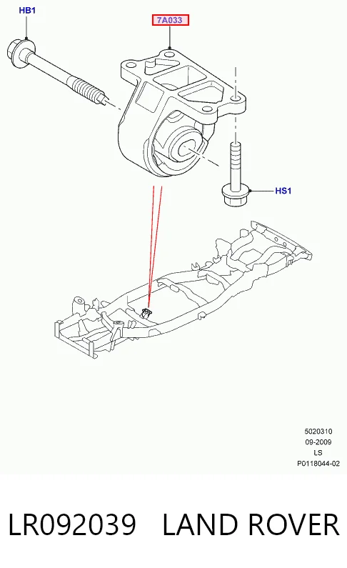 Compre Coxim de transmissão (suporte da caixa de mudança) Land Rover Range Rover 