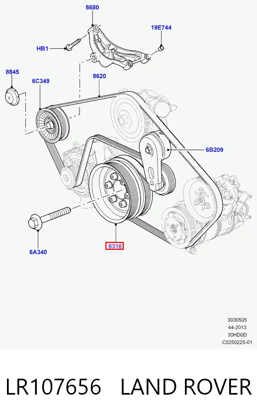 Polia de cambota Land Rover Range Rover III L322 ao melhor preço
