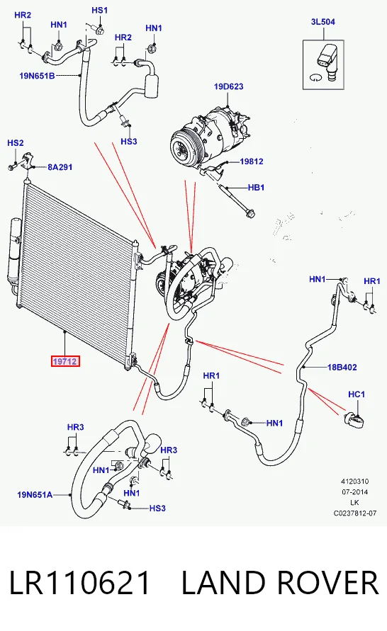 Compre Radiador de aparelho de ar condicionado Land Rover Range Rover 