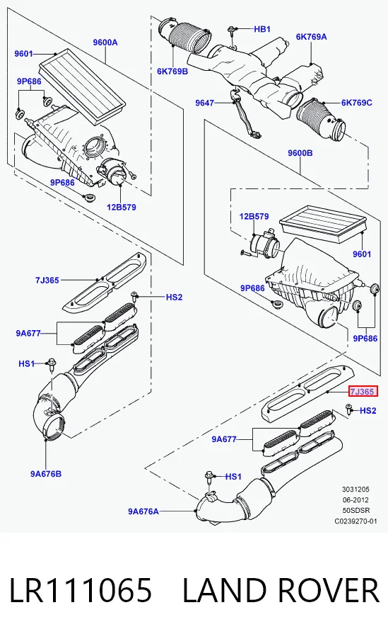 LR111065 Land Rover Vedação da capota