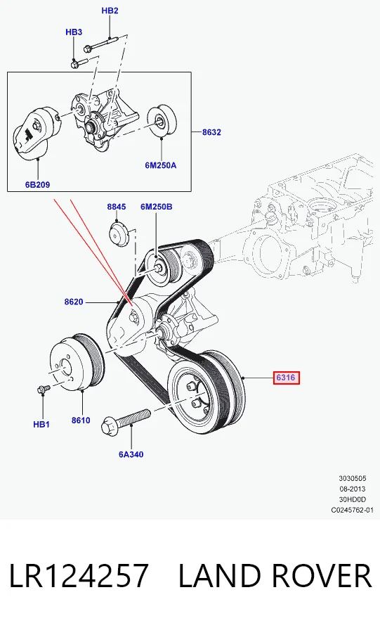 Polia de cambota para Land Rover Range Rover III L322