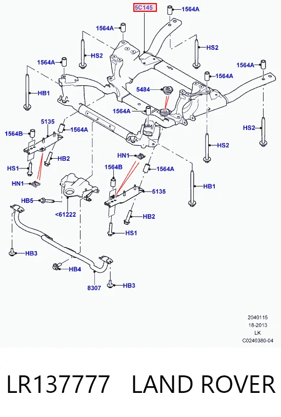  Viga de suspensão dianteira (plataforma veicular) Land Rover Range Rover SPORT II SUV (L494) (2013 - 2022) SPORT II