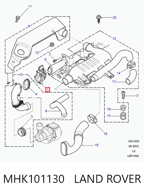 MHK101130 Land Rover Sensor de fluxo (consumo) de ar, medidor de consumo M.A.F. - (Mass Airflow)