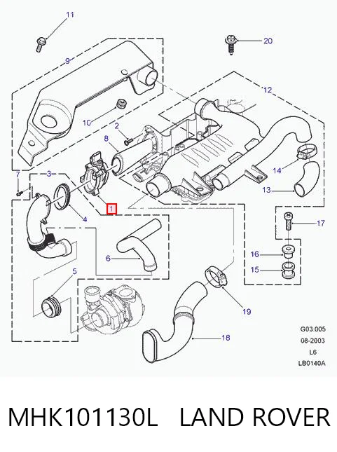 MHK101130L Land Rover Sensor de fluxo (consumo) de ar, medidor de consumo M.A.F. - (Mass Airflow)