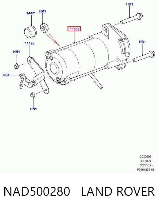 NAD500280 Land Rover Motor de arranco