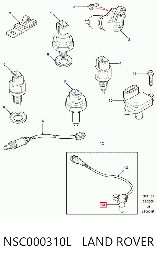 Sensor de posição da árvore distribuidora MG NSC100930M preço, a partir de 30,46 USD