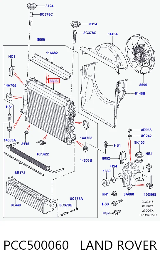 Compre Radiador de esfriamento de motor Land Rover Range Rover 