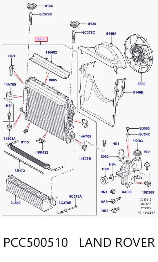 Compre Radiador de esfriamento de motor Land Rover Range Rover 