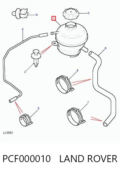 Tanque de expansão do sistema de esfriamento 30121463 AND
