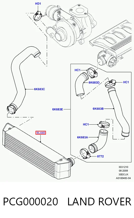 Radiador de intercooler Polcar 2023J81