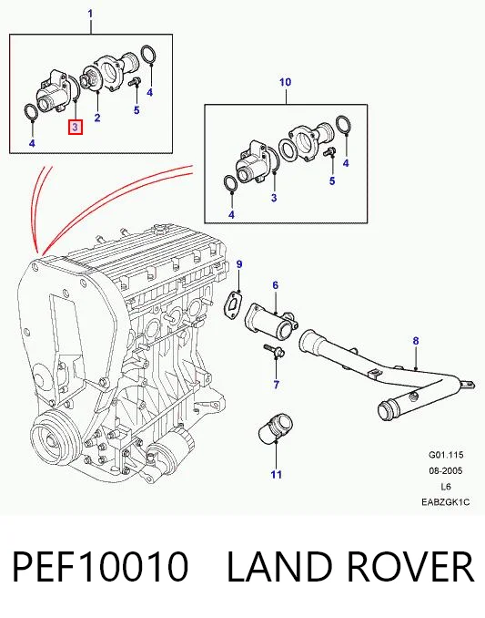 Vedante de termostato para Ford Connect TC7