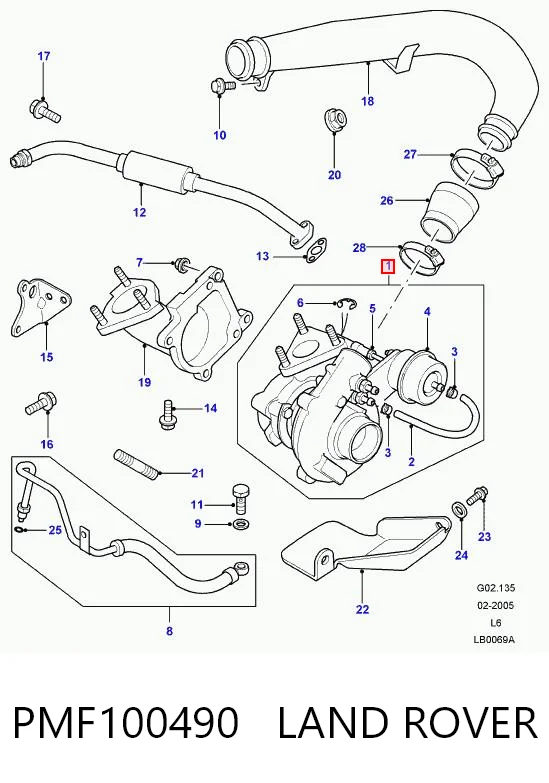 PMF100490 Land Rover Turbina