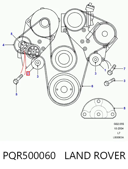 Rolo de reguladora de tensão da correia de transmissão Land Rover Discovery II LJ ,LT ao melhor preço