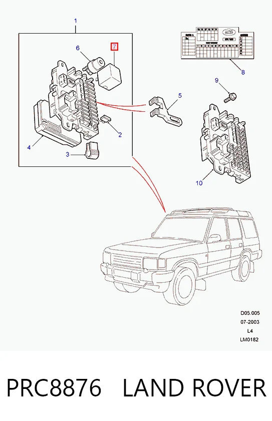 PRC8876 Land Rover Relê de pisca-pisca