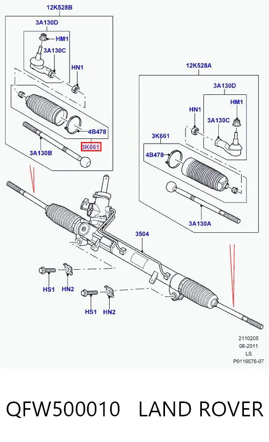 30419032 AND Bota de proteção do mecanismo de direção (de cremalheira)