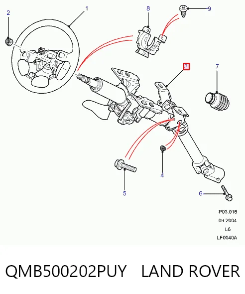 Coluna da direção Land Rover Freelander I L314