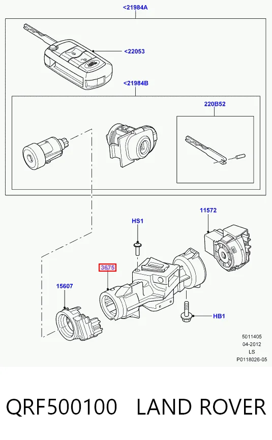  Fecho de ignição Land Rover Discovery III SUV (LR3) (2004 - 2009) III