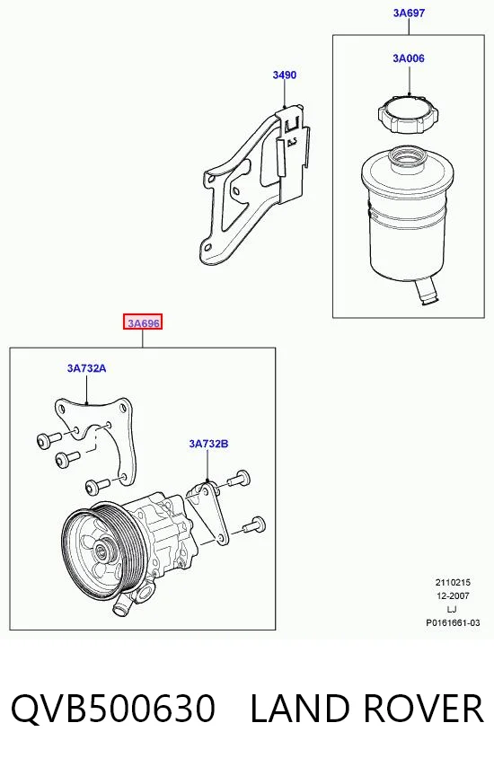 Bomba da Direção hidrâulica assistida Land Rover Range Rover III L322