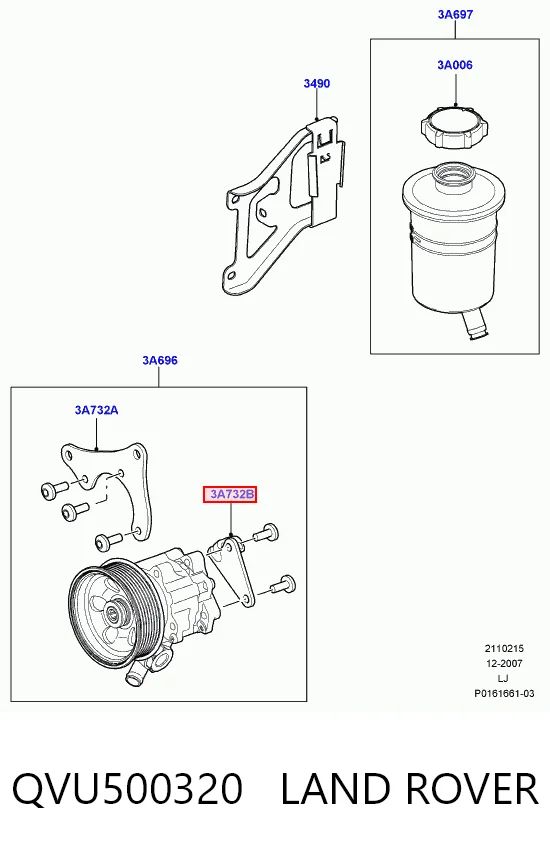  Bomba da Direção hidrâulica assistida Land Rover Range Rover III SUV (L322) (2002 - 2009) III