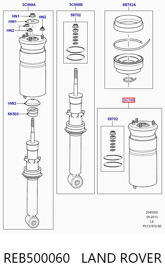 Coxim pneumático (suspensão de lâminas pneumática) do eixo dianteiro V48500016 Vemo