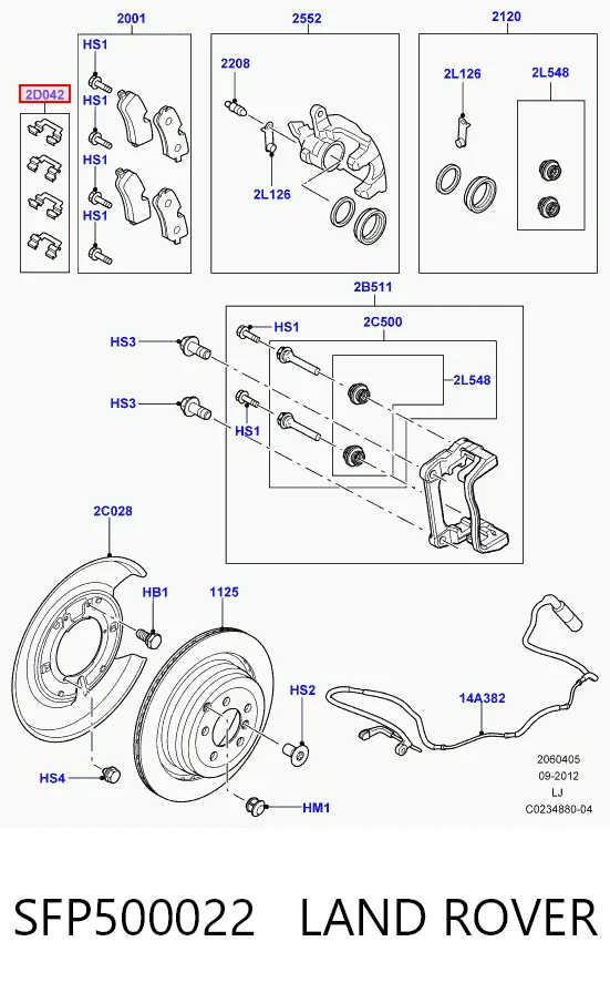 Compre LR032377 Hyundai/Kia Sapatas do freio traseiras de disco