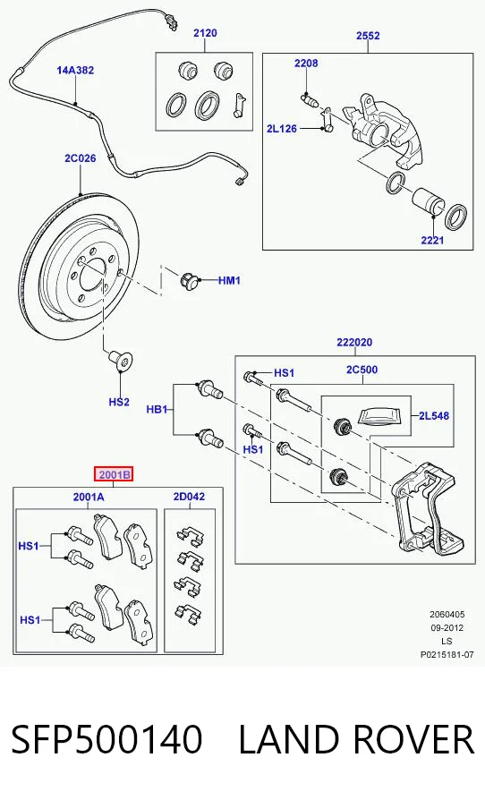 Sapatas do freio traseiras de disco LR032377 Hyundai/Kia