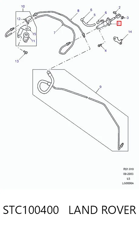 Cilindro mestre de embraiagem para Land Rover Discovery II LJ ,LT