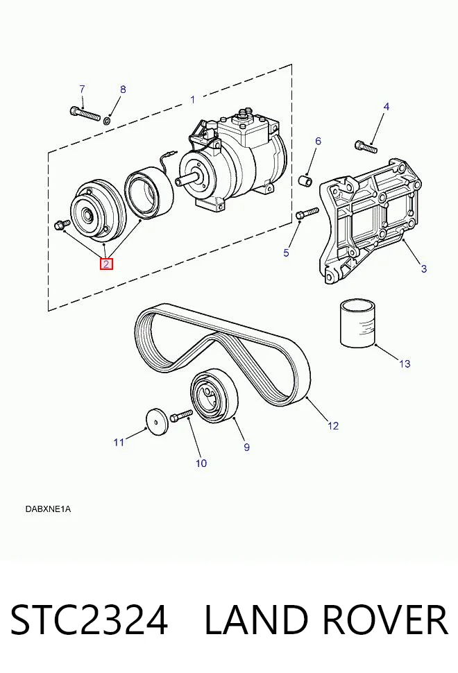 Acoplamento (bobina magnética) do compressor de aparelho de ar condicionado Land Rover Range Rover II LP, P38A ao melhor preço