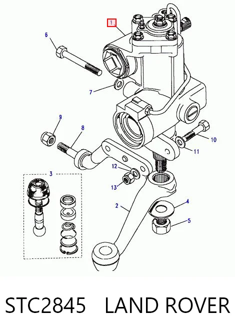 STC2845 Land Rover Cremalheira da direção