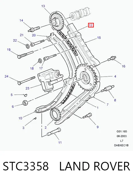 Cadeia do mecanismo de distribuição de gás Land Rover Range Rover II LP, P38A ao melhor preço